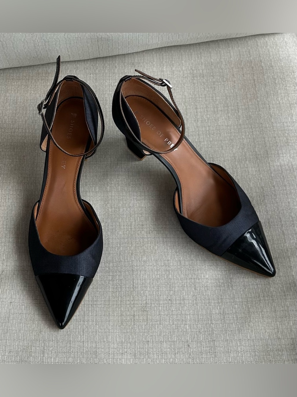 Shoes of Prey Black Ankle-Strap Block Heels